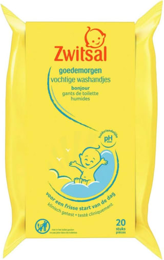 Zwitsal Goedemorgen Vochtige Washandjes - 6 x 20 stuks - Voordeelverpakking voor €9,44 met Amazon Prime