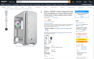 Nfortec KRATER X ATX Caja PC por 67,65€