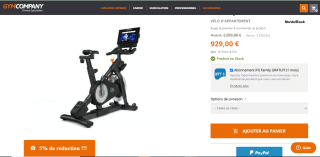 Vélo d'appartement à 929€