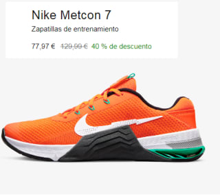 Zapatillas de entrenamiento Nike Metcon 7 por 77.97€