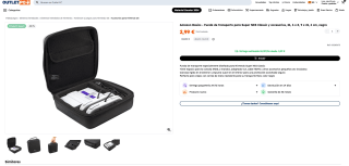 Funda de transporte para Super NES Classic y accesorios 21,6x8,9x21,6cm Amazon Basics por solo 2,99e