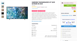 Samsung TQ65Q60DAUXXC 65'' QLED UltraHD 4K 2024 por 599€