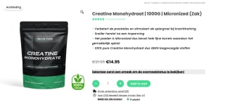 Creatine Monohydraat 1000G Micronized voor €14,95