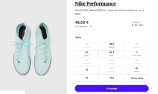 Zapatillas de Futbol Nike Phantom Luna Academy por 48€