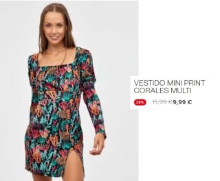 Vestido Mini Print Corales por 9.99€