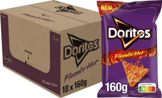 10x 160 gram Flaming Hot Doritos voor €9,99 bij Bol