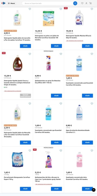 3×2 Cuidado de la ropa y del hogar en Carrefour.