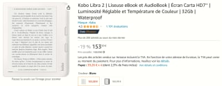 Kobo Libra 2 eReader Wit voor €153,50 bij Amazon