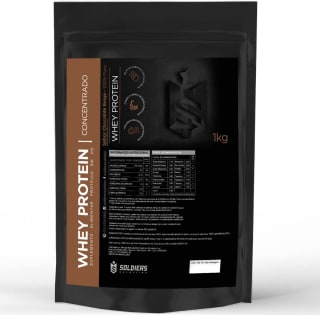 Whey Protein de 1kg, sabor Chocolate Belga da Soldiers Nutrition - R$ 89,90