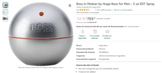 Perfume Boss In Motion Hugo Boss por $765 en Amazon