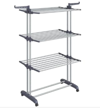 Séchoir à linge à 4 niveaux avec roulettes et ailes pliables SONGMICS à 22,99€