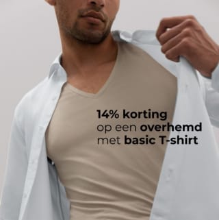 14% korting op set van overhemd met een basic T-shirt bij Girav