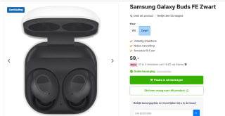 Samsung Galaxy Buds FE - draadloze koptelefoon met micro voor €59 bij Expert