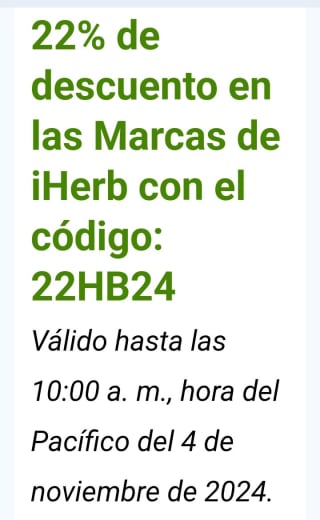 -22% de Dto.en las marcas de iHerb.