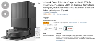 roborock Qrevo Robotstofzuiger met dweilfunctie voor €599,99 bij Amazon