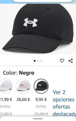 Under Armour Gorra mujer por 9,95€.