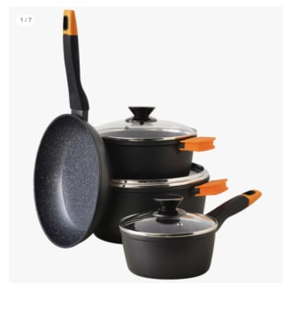 Bateria de cocina de 7 piezas San Ignacio Energy por 52.19€ (Cuenta Nueva 42.19€)