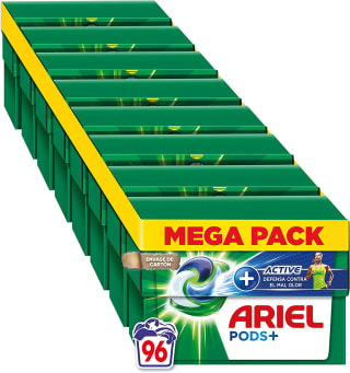 96 lavados cápsulas Ariel All-in-One Detergente Lavadora por 19,11€