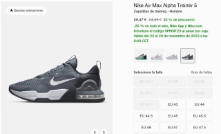 25% EXTRA descuento en tu compra en Nike Black Friday