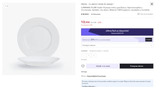 Set de Vajilla Luminarc Plumi 18 Piezas Vidrio por tan solo 10,49€