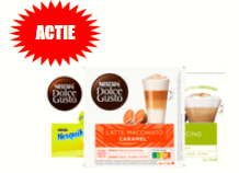 Starbucks Dolce Gusto of Nescafé koffiecups Pak 8 - 18 stuks voor €2,99 bij Dirk