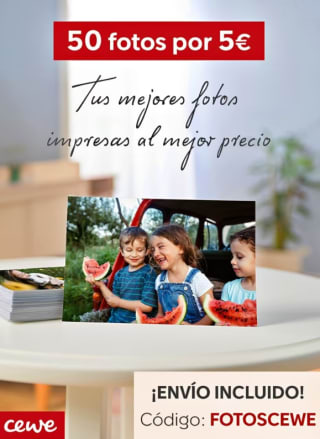 Revela 50 fotos por solo 5€ + envío gratis
