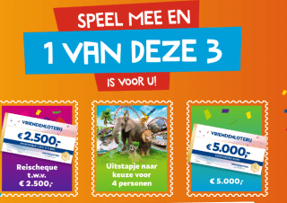 Uitstapje naar keuze voor 4 personen bij meespelen Vriendenloterij