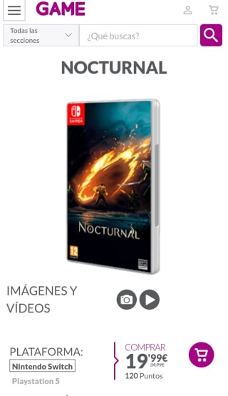 Nocturnal Nintendo Switch por 19,99€.