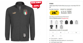Veste Puma Italie FIGC pour homme à 28,99€