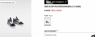 Tot 50% korting tijdens de sale bij Vans