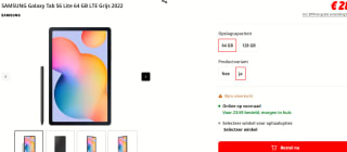 Samsung Galaxy Tab S6 Lite (2022) Wi-Fi + LTE - 64GB - Grijs voor €285,77 bij de MediaMarkt
