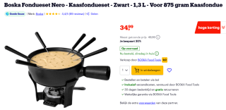 Boska Fondueset Nero - Kaasfondueset - Zwart - 1,3 L voor €34,99 bij Bol