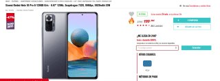Móvil Xiaomi Redmi Note 10 Pro de 6GB/128GB por 199,90€