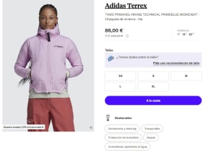 Chaqueta para Mujer Adidas Txms Prima por 86€