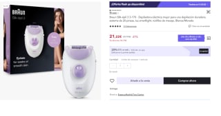 Depiladora Braun Silk-épil 3 3170 - 20 Pinzas, 2 Velocidades, SmarLight, Masaje por 14.85€