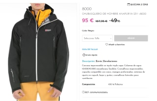 Chubasquero de hombre Anapurva 23V +8000 por 95€