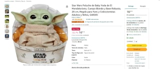 Star Wars Peluche de Baby Yoda de El Mandaloriano por 16.81€