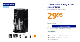 Tristar 2-in-1 Slushy maker en ijscrusher 1,1 liter voor €29,95 bij de Action