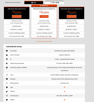 Servidor dedicado Intel Xeon 1 mes Gratis con Piensasolutions