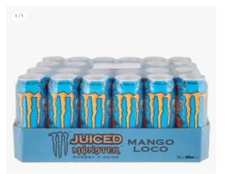 24 Latas de Monster Mango Loco 250ml por 17.5€