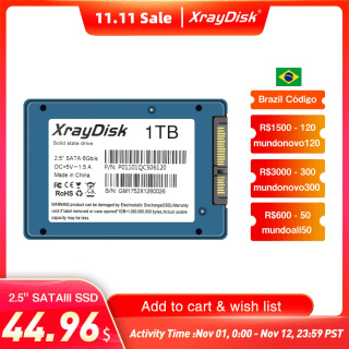 Memória SSD da XRAYDISC de 1TB em metal - R$ 244,80