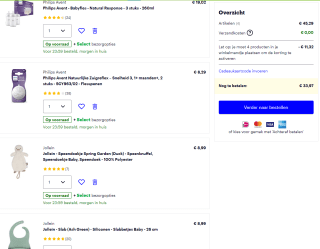 3+1 gratis op gecombineerde babyvoedingaccessoires bij Bol.