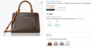 Bolso Calvin Klein Margot por $1,585 en Amazon
