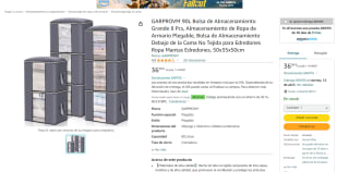 Bolsa de Almacenamiento Grande - 8 unidades por 20.36€