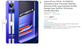 Movil realme GT neo 3 80 W - 8+256GB 5G por 399.99€