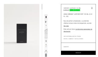 Perfume Zara Vibrant Leather 100ml por $249 en Zara