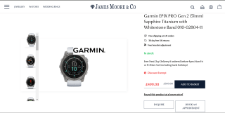 Garmin EPIX PRO Gen 2 51mm Titanium Watch - £499