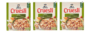 3 Paquetes de Cereales con fruta Cruesli Quaker 375 g. por 9.68€
