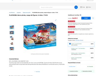 Pirates 71418 Barco Pirata PLAYMOBIL por solo 25,80€