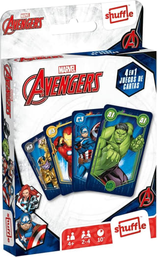 Marvel Avengers Baraja de Cartas Infantil. 4 Juegos en 1 por 3€